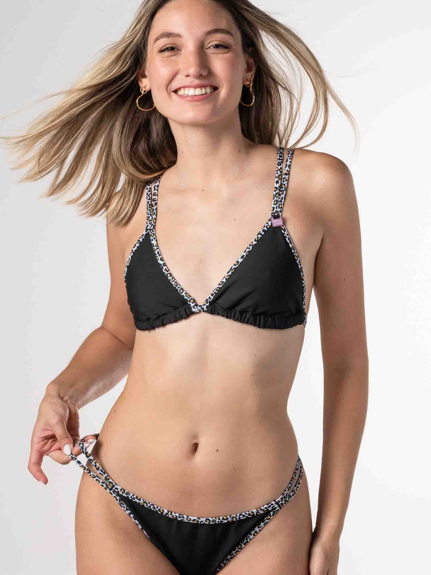 Bikini Bari Tropea Negro Print