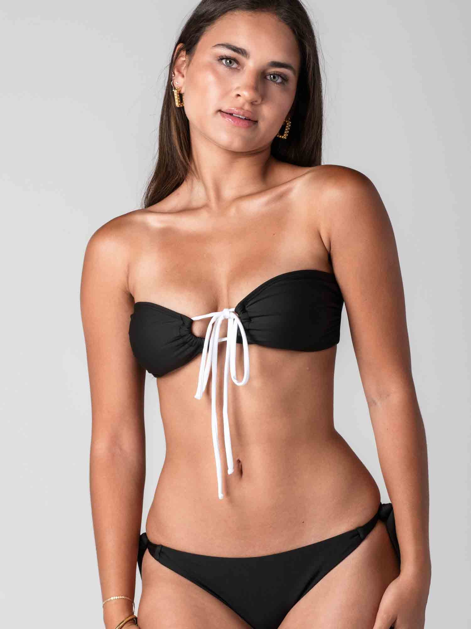 Bikini Olbia Nazare Negro Blanco