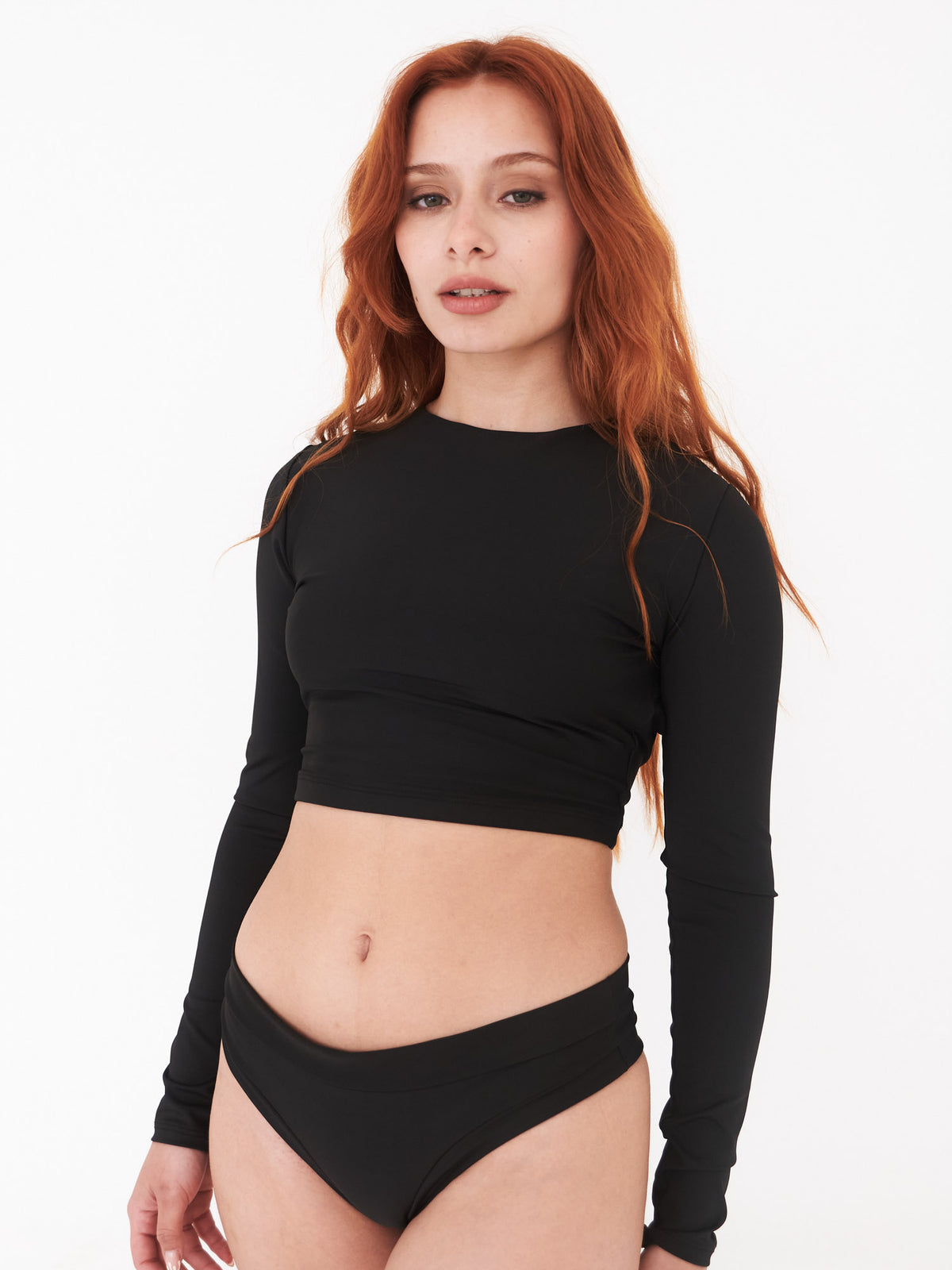 Daikiri Bikini Mujer Negro Liso Manga Larga Extra Comfort Protección UV 50+ Principal