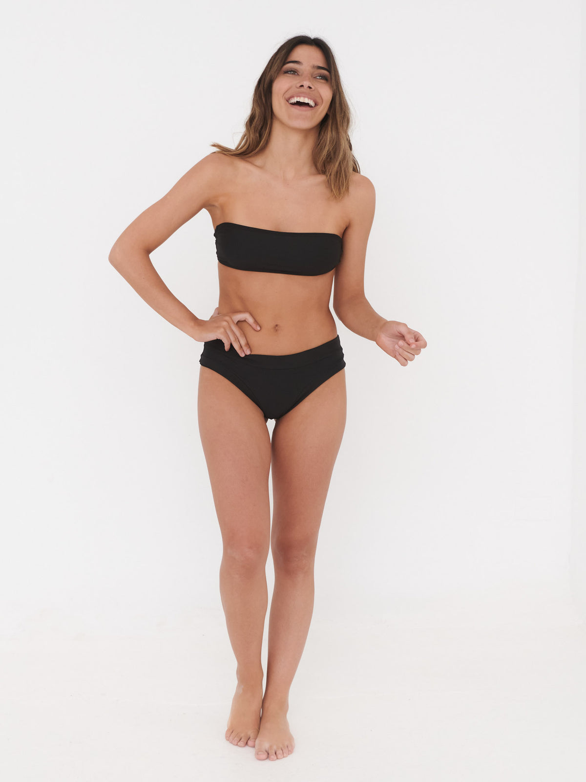 Daikiri Bikini Mujer Negro Liso Strapless Extra Comfort Protección UV 50+ Tercera