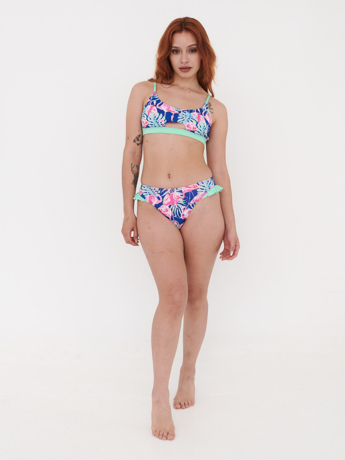 Daikiri Bikini Mujer Azul Estampado Deportivo Vuelos Protección UV 50+ General