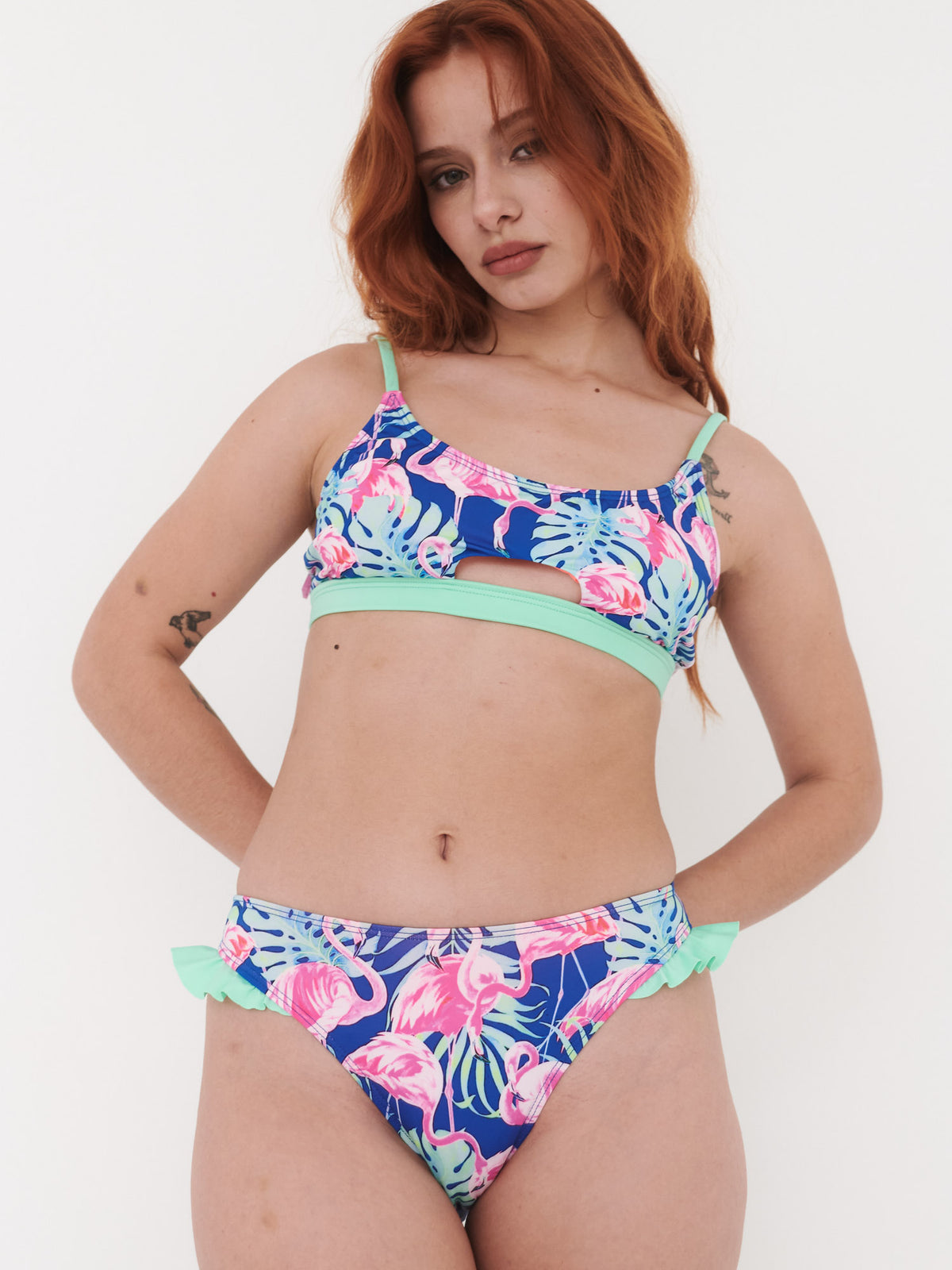 Daikiri Bikini Mujer Azul Estampado Deportivo Vuelos Protección UV 50+ Principal