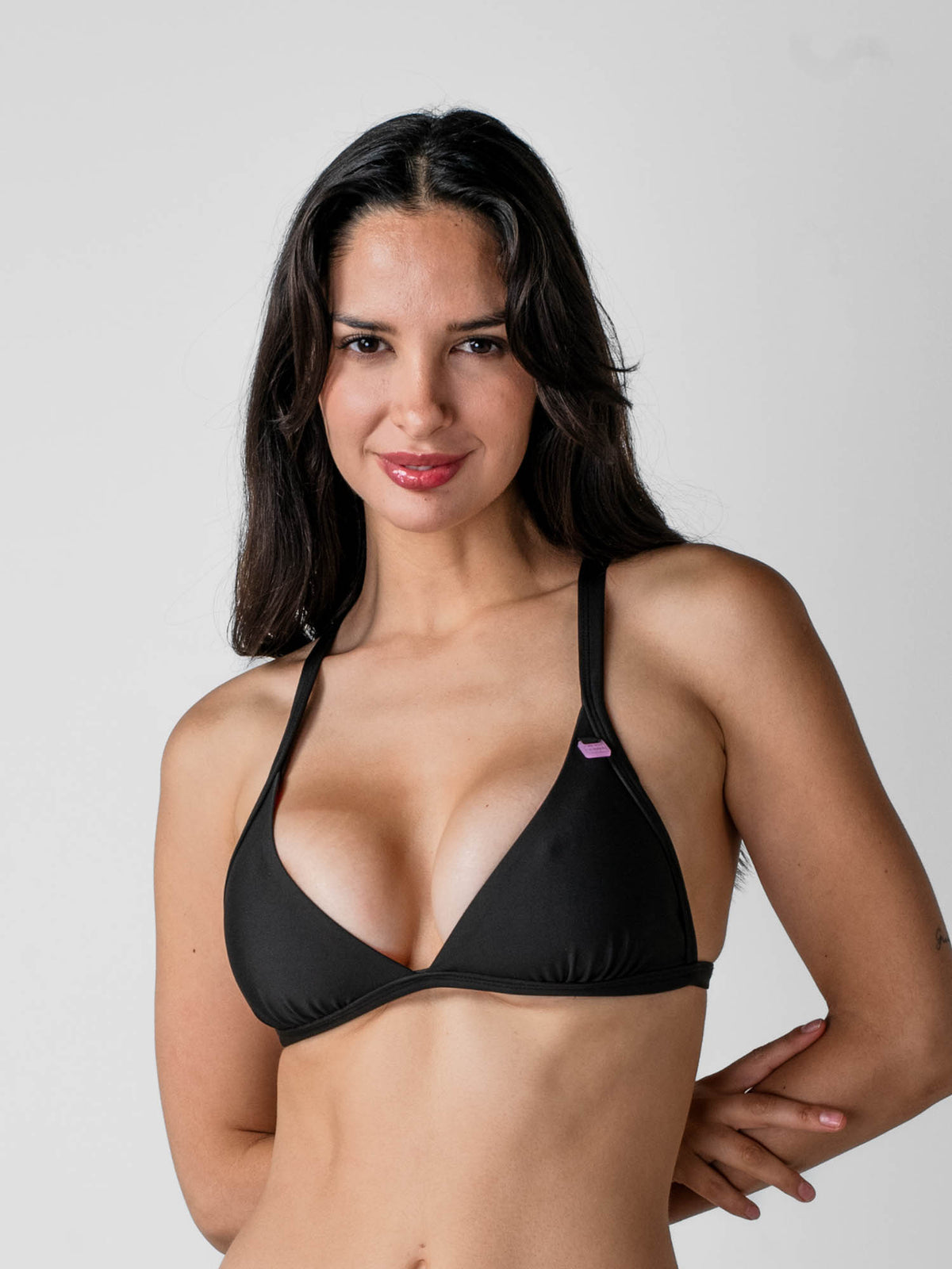 Daikiri Bikini Mujer Negro Liso Triángulo Extra Confort Protección UV 50+ General