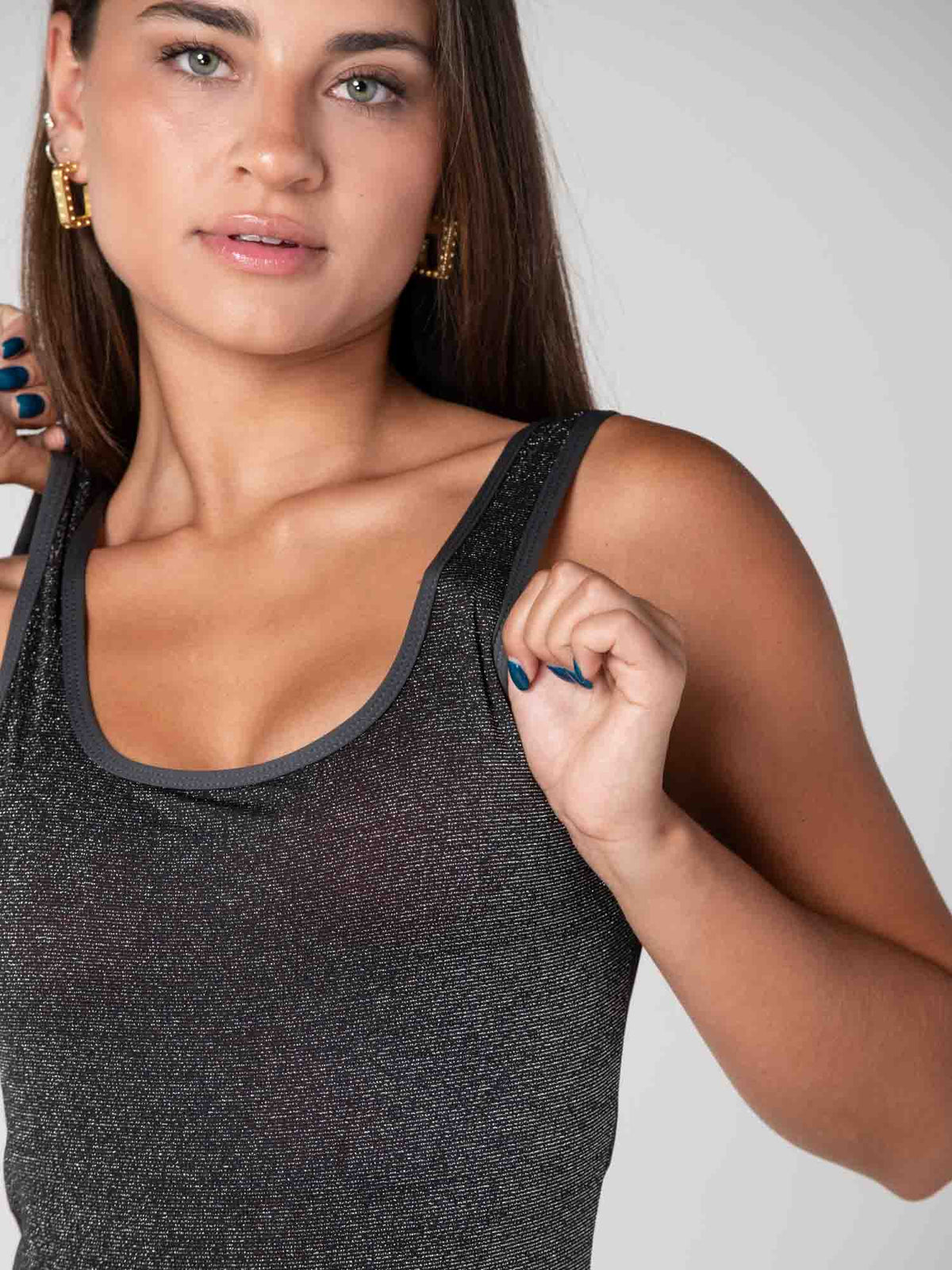 Traje de Baño Daikiri Mujer Baywatch Clásico Negro Glitter Gris Grafito Protección UV50+ General-Dos