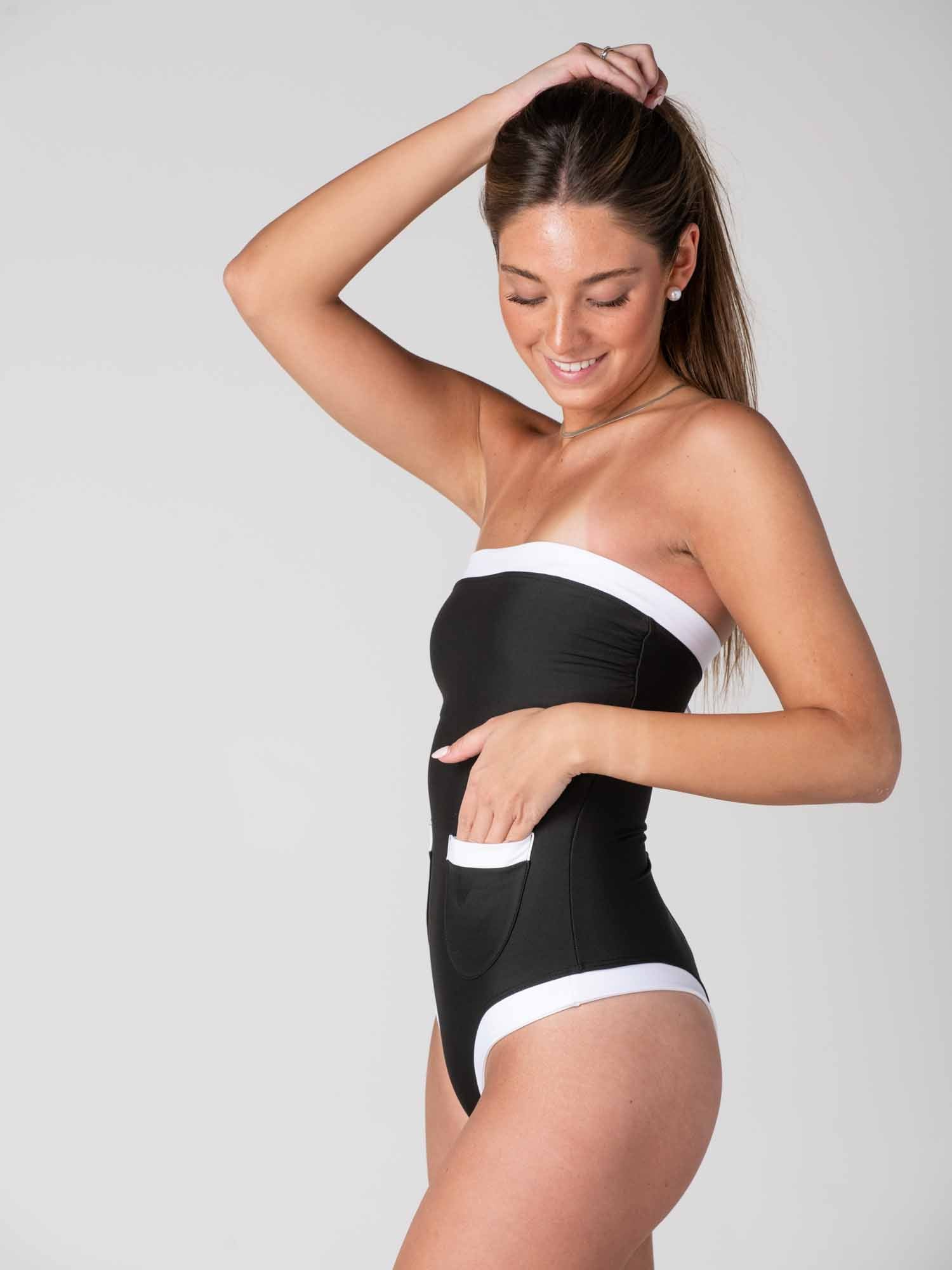 Traje de Baño Daikiri Mujer Sorrento Negro Blanco Protección UV50+ Secundaria