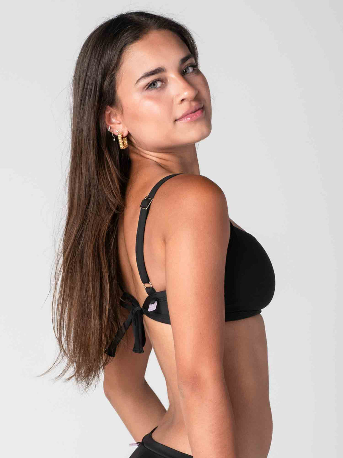 Top de Bikini Daikiri Mujer Escote Cuadrado Ajustable Negro Protección UV50+ Secundaria