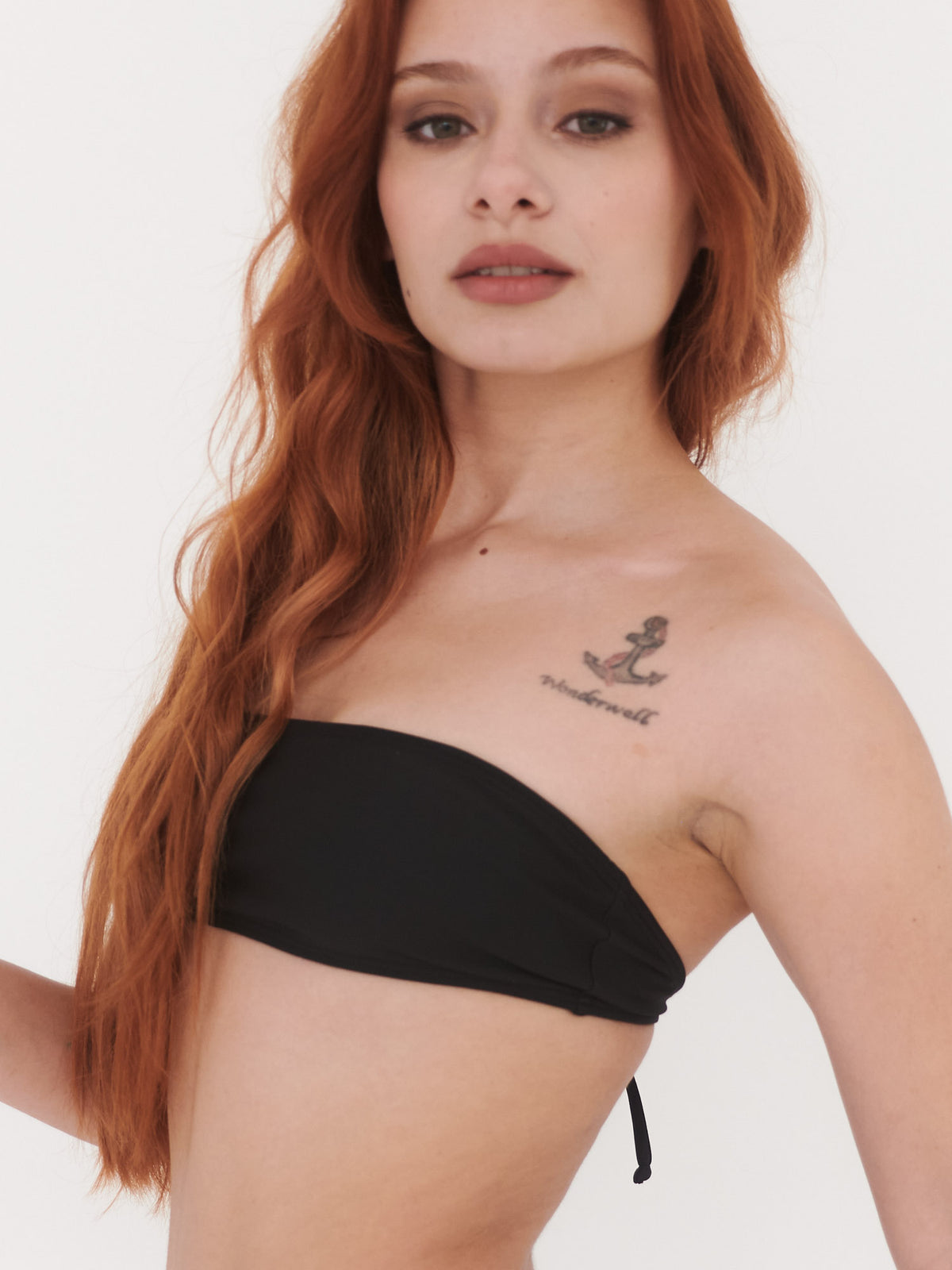 Top de Bikini Daikiri Mujer Strapless Negro Protección UV50+ Detras