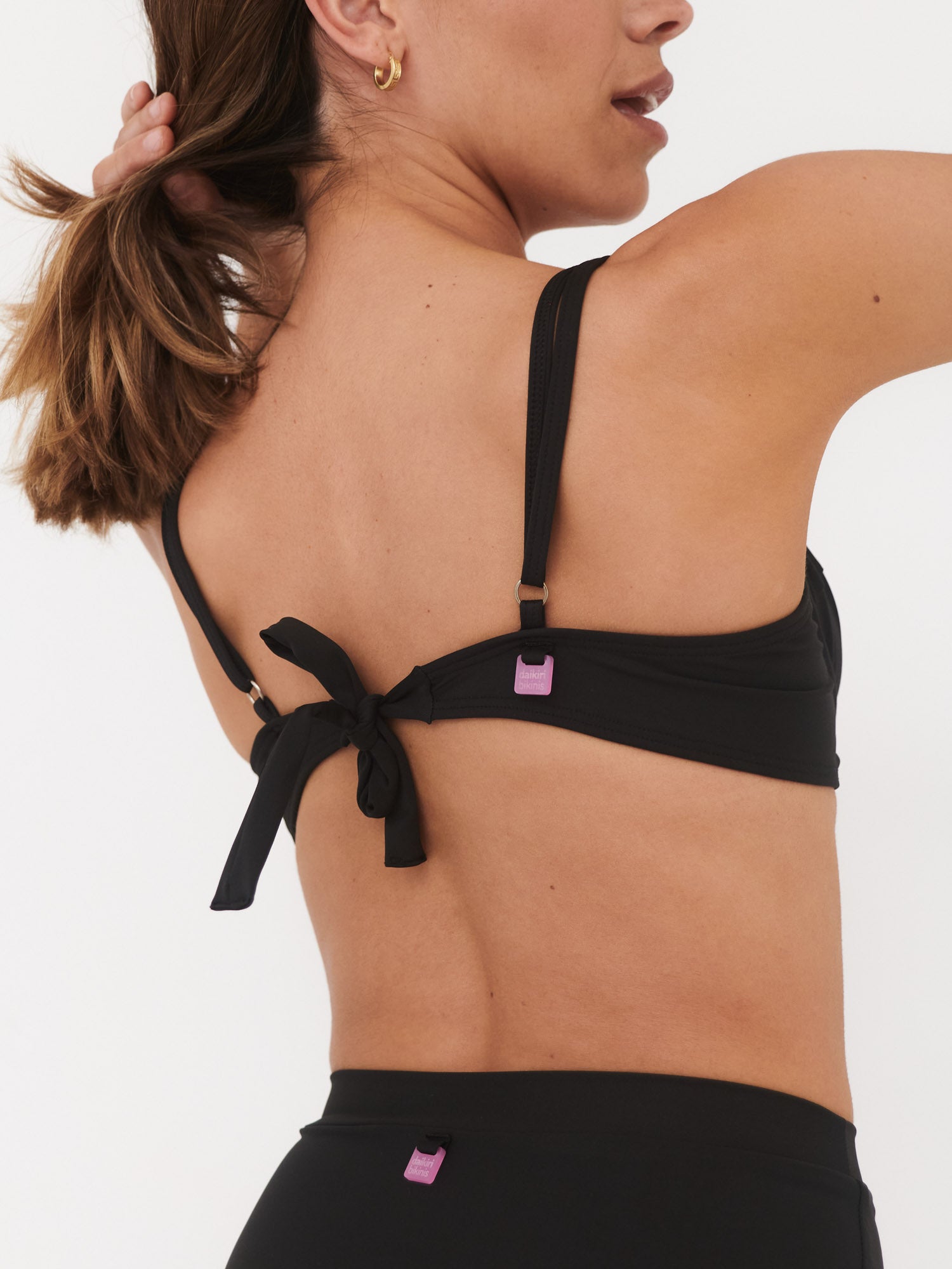 Top de Bikini Daikiri Mujer Horma Negro Protección UV50+ Detras