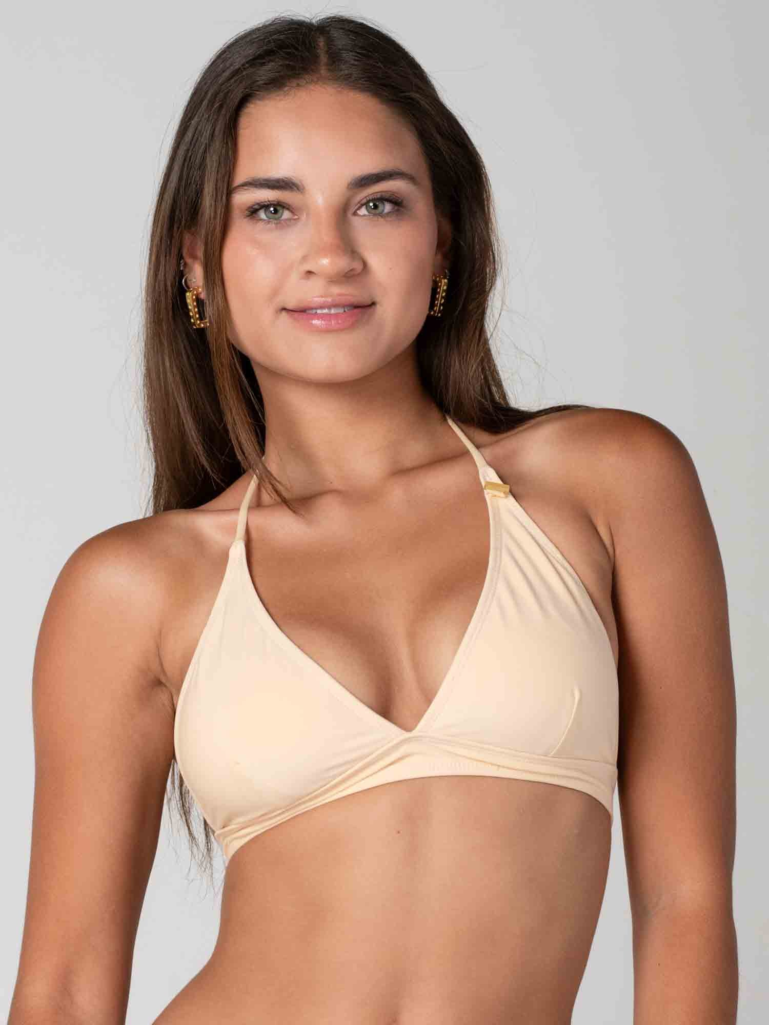 Top de Bikini Daikiri Mujer Triángulo Fijo Crema Protección UV50+ Delante