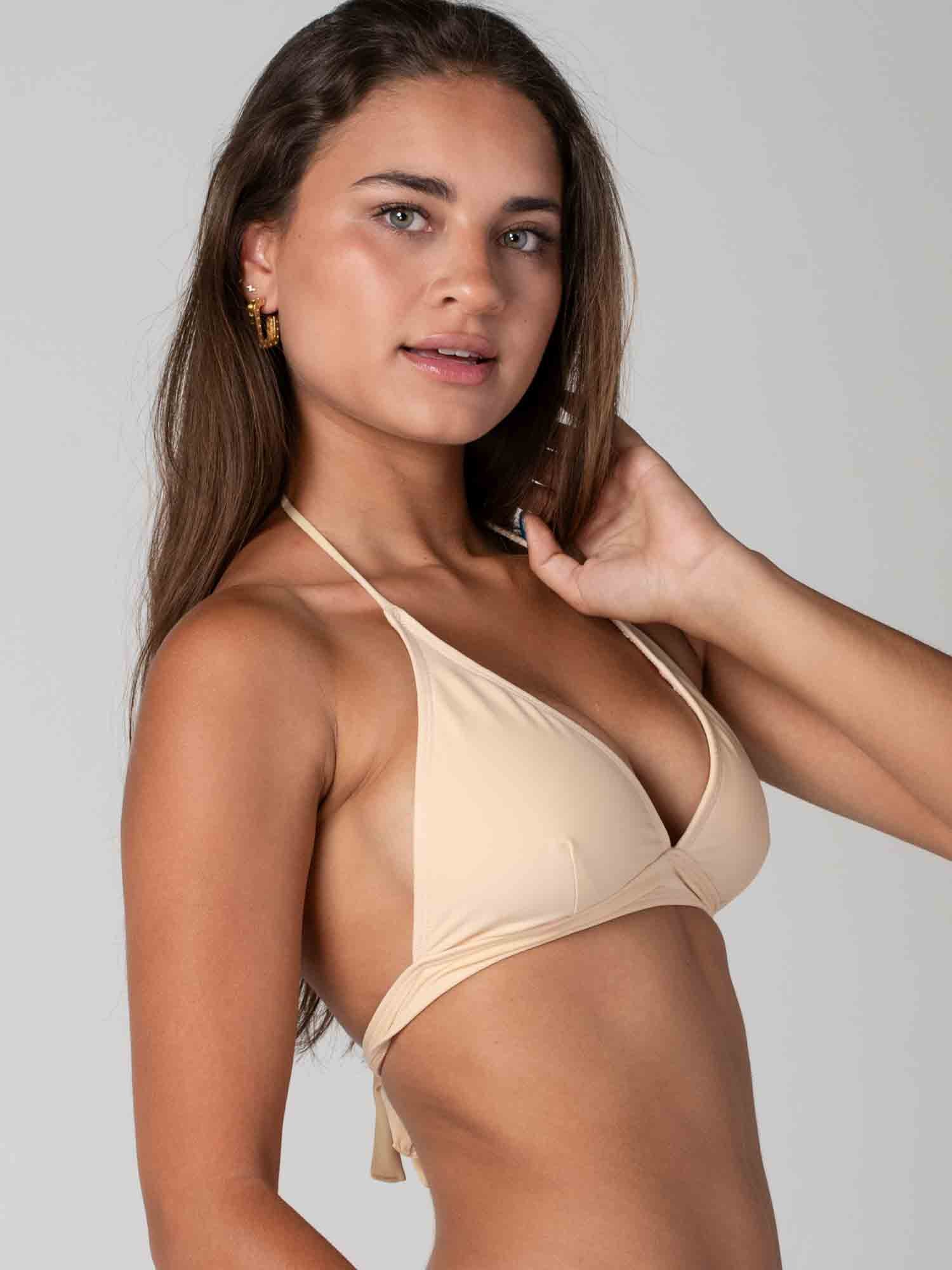 Top de Bikini Daikiri Mujer Triángulo Fijo Crema Protección UV50+ Detras