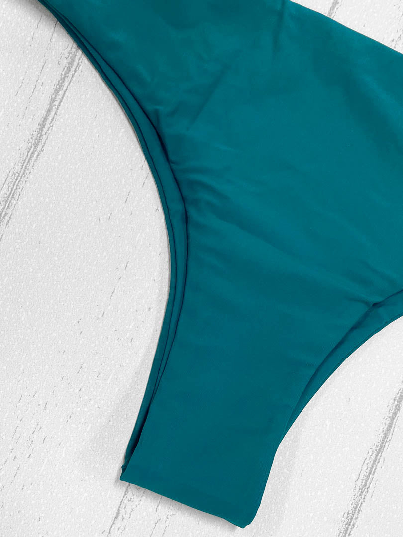 Calzón Pretina Ancha Verde Petróleo