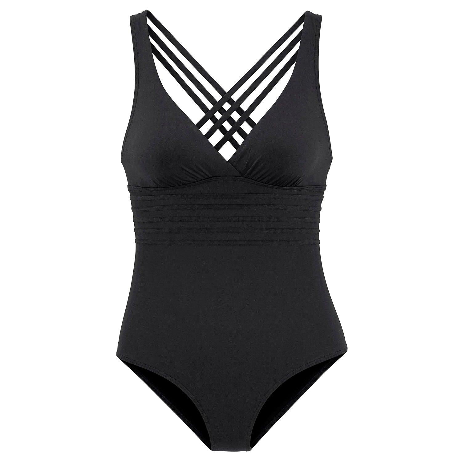 Entero Negro Tiras Espalda - Daikiri Bikinis