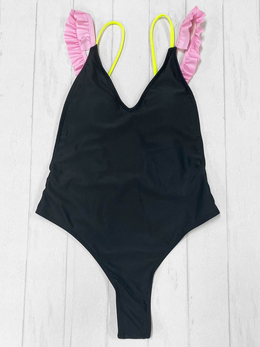 Entero Negro Pink & Yellow