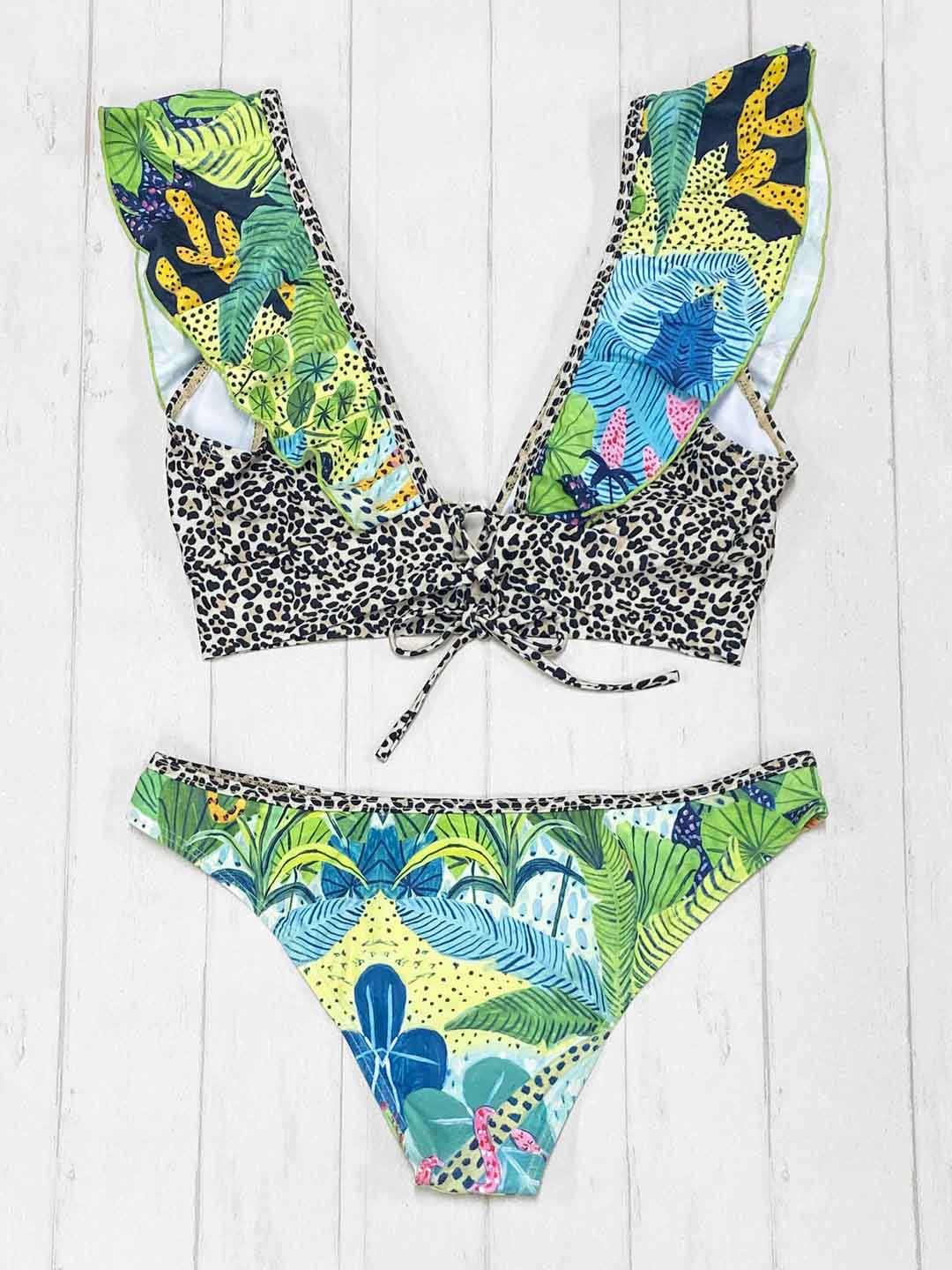 Bikini Volados Animal Print Jungle