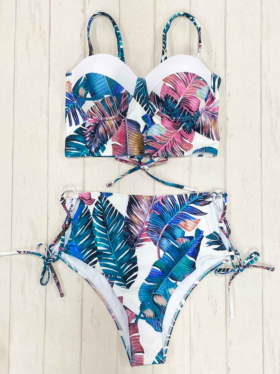 Bikini High Waist Flores Lazos