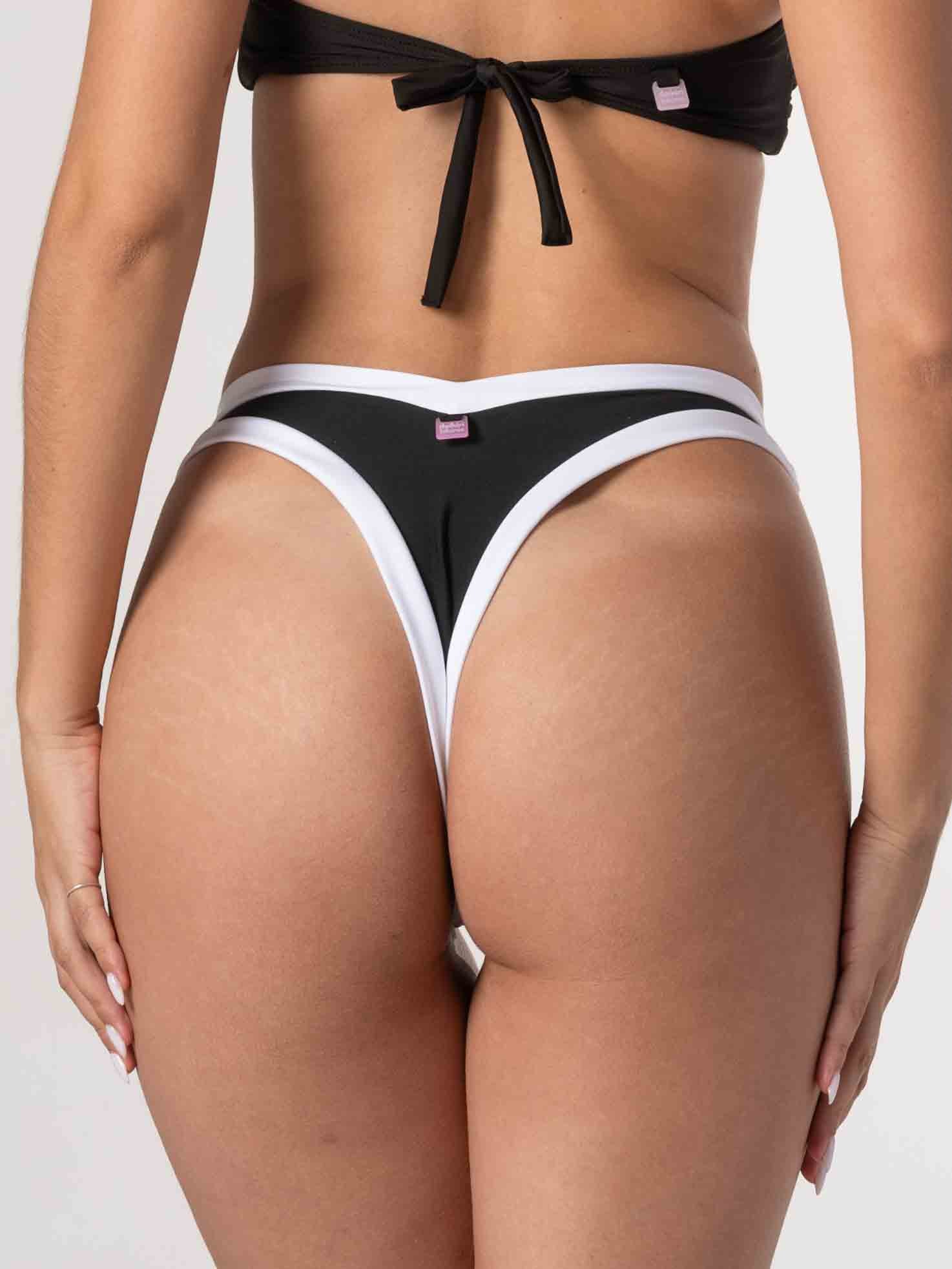 Bikini Olbia Ischia Negro Blanco