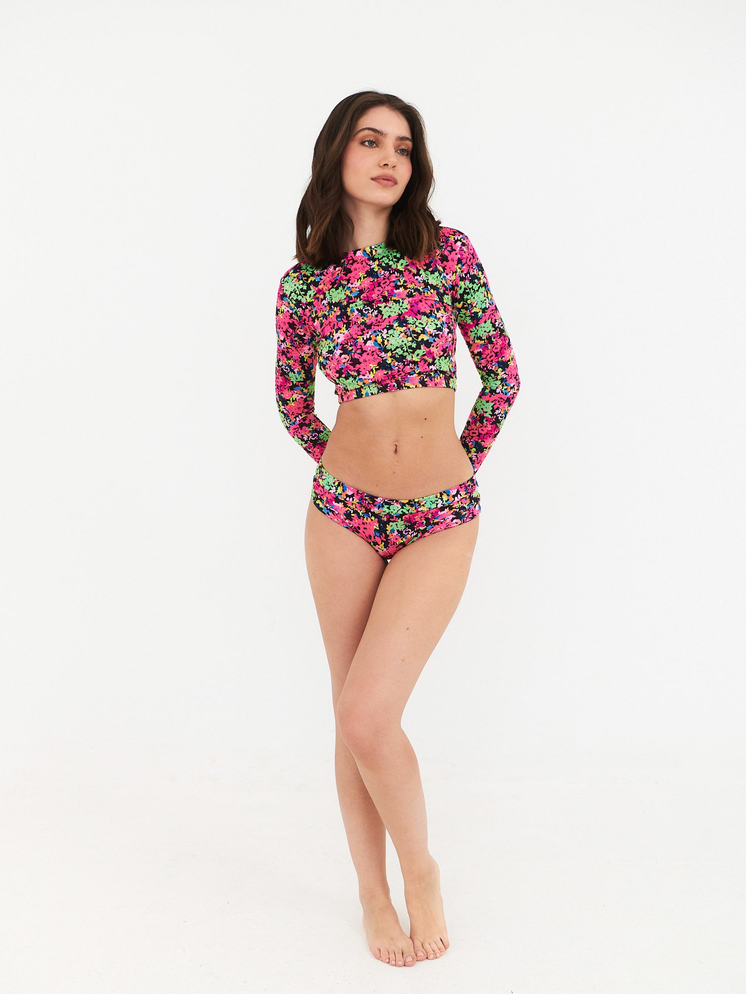 Daikiri Bikini Mujer Negro Estampado Manga Larga Extra Comfort Protección UV 50+ General