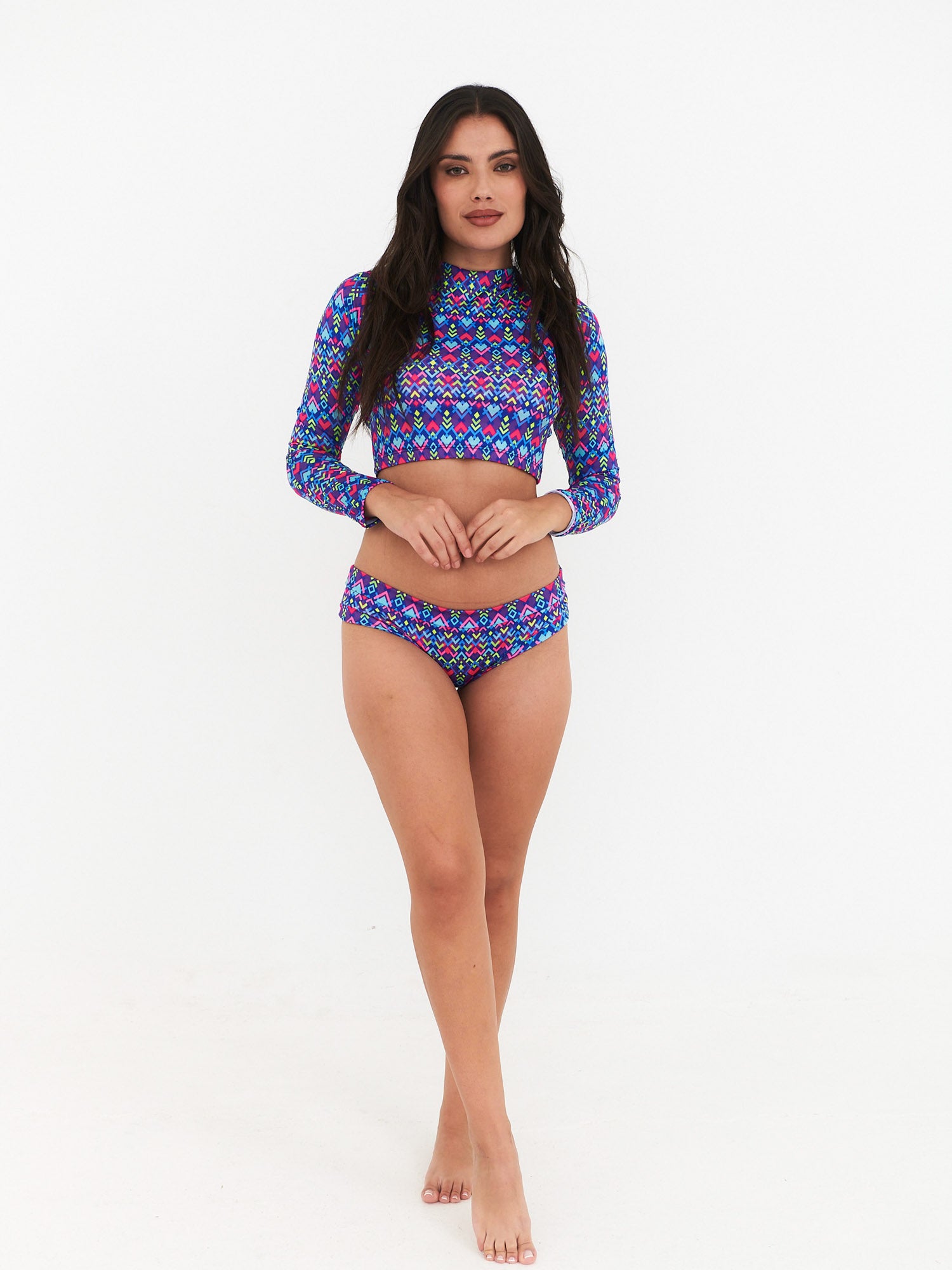 Daikiri Bikini Mujer Azul Estampado Manga Larga Extra Comfort Protección UV 50+ General