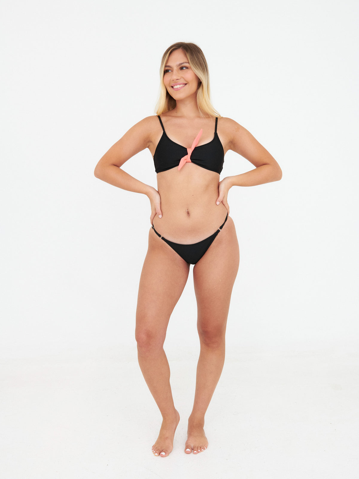 Daikiri Bikini Mujer Negro Liso Deportivo Ajustable Protección UV 50+ Cuarta