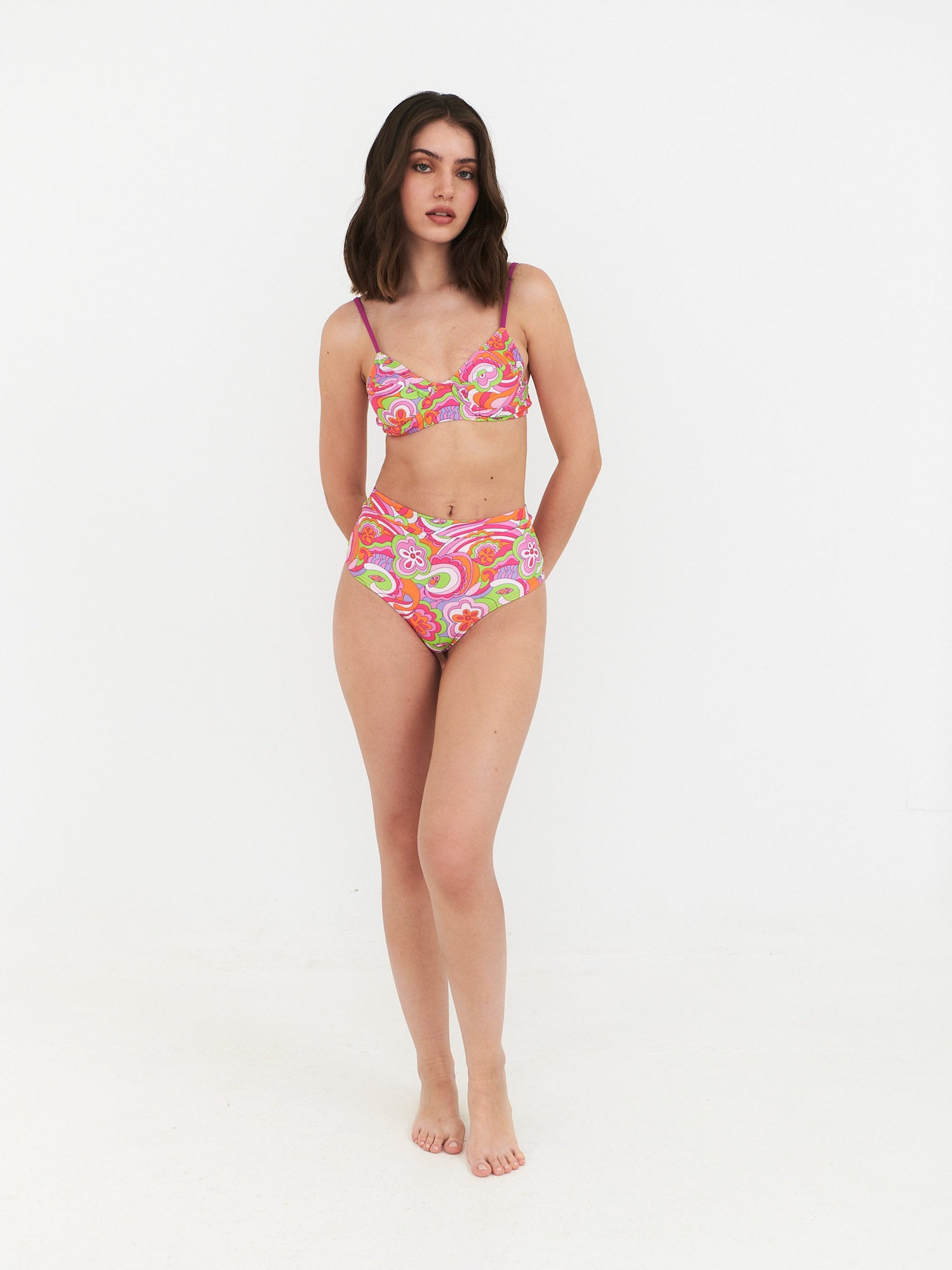 Daikiri Bikini Mujer Naranjo Estampado Horma Culote Protección UV 50+ General