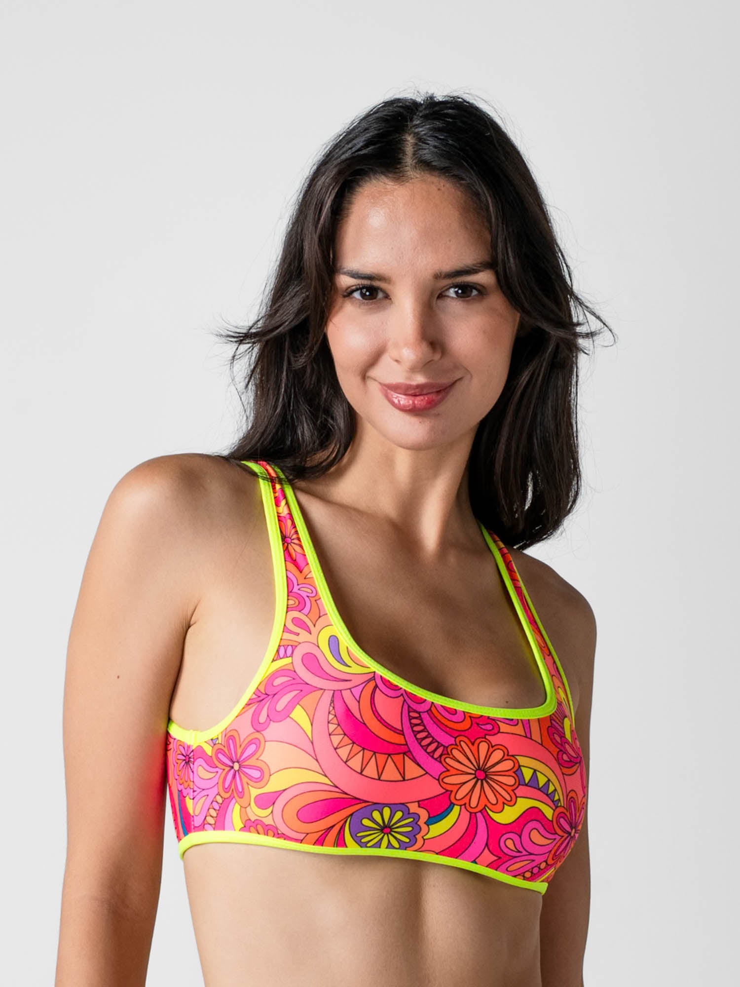 Daikiri Bikini Mujer Amarillo Estampado Ajustable Extra Confort Protección UV 50+ General