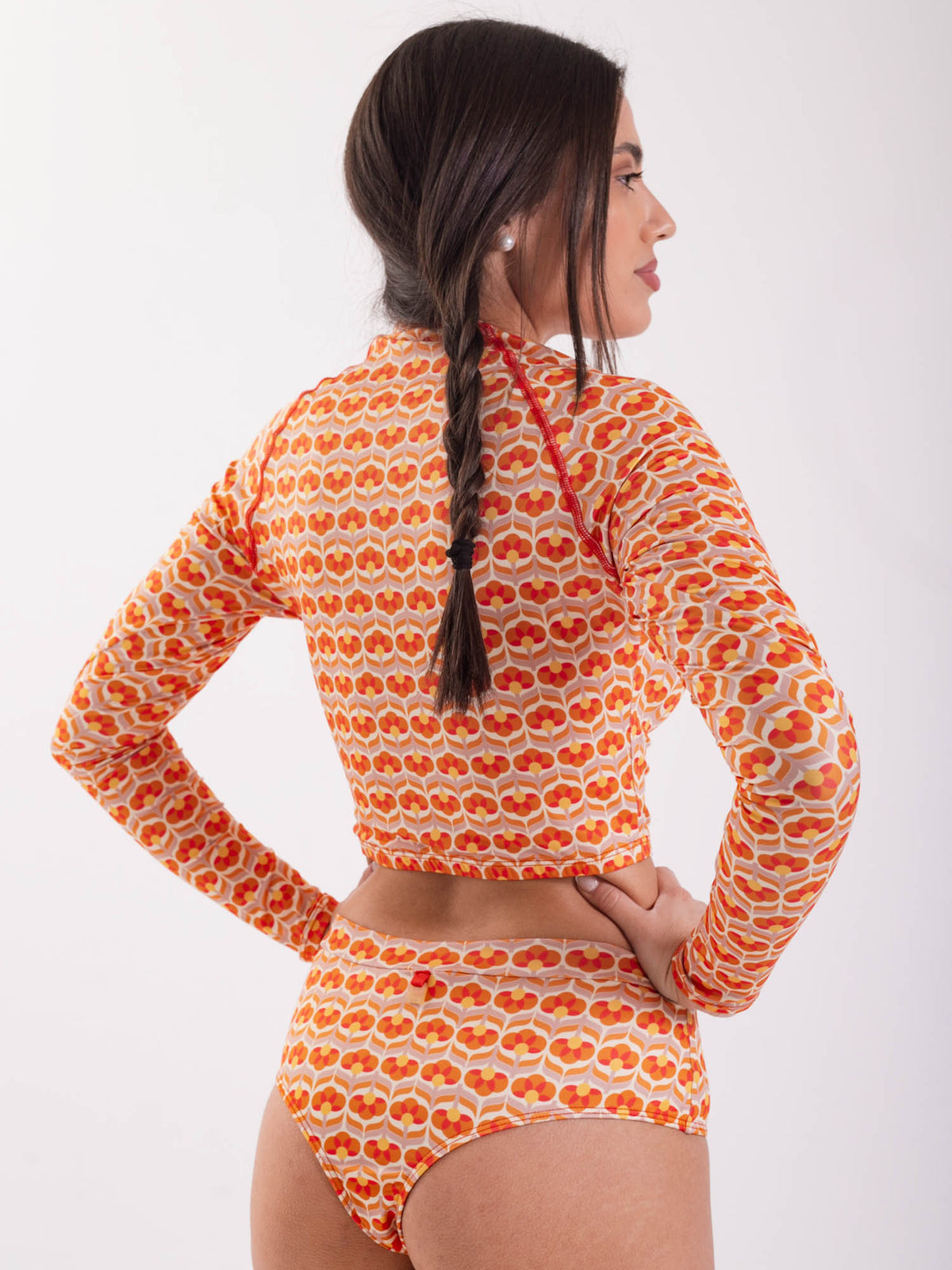 Daikiri Bikini Mujer Crema Estampado Manga Larga Culote Protección UV 50+ Principal