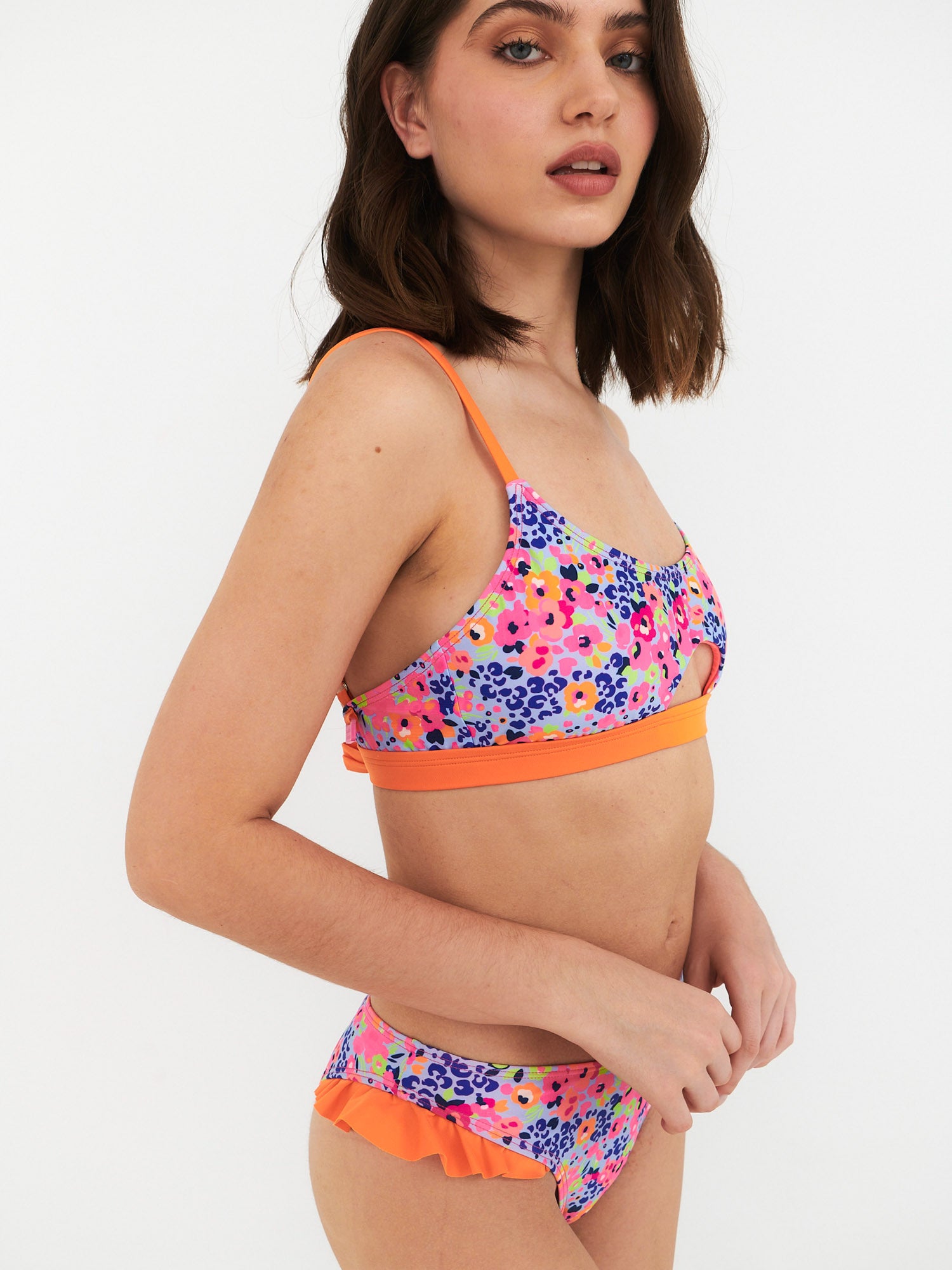 Daikiri Bikini Mujer Rosa Estampado Deportivo Vuelos Protección UV 50+ Cuarta