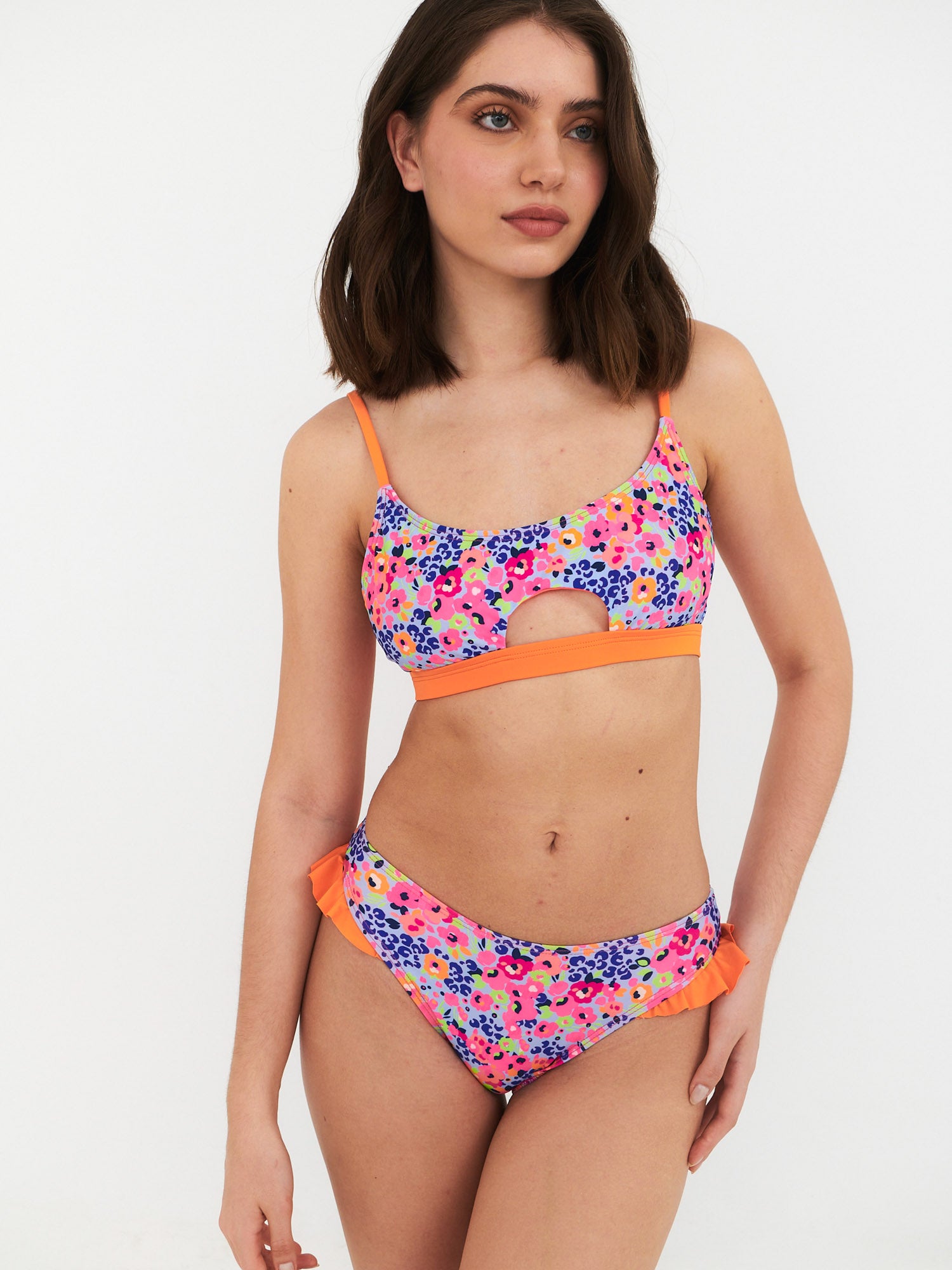 Daikiri Bikini Mujer Rosa Estampado Deportivo Vuelos Protección UV 50+ Secundaria