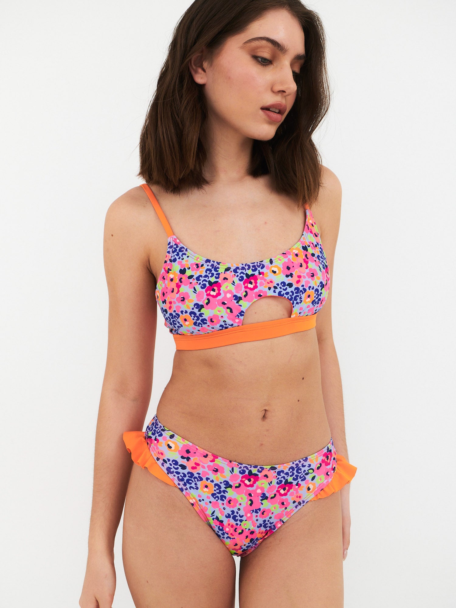Daikiri Bikini Mujer Rosa Estampado Deportivo Vuelos Protección UV 50+ Tercera