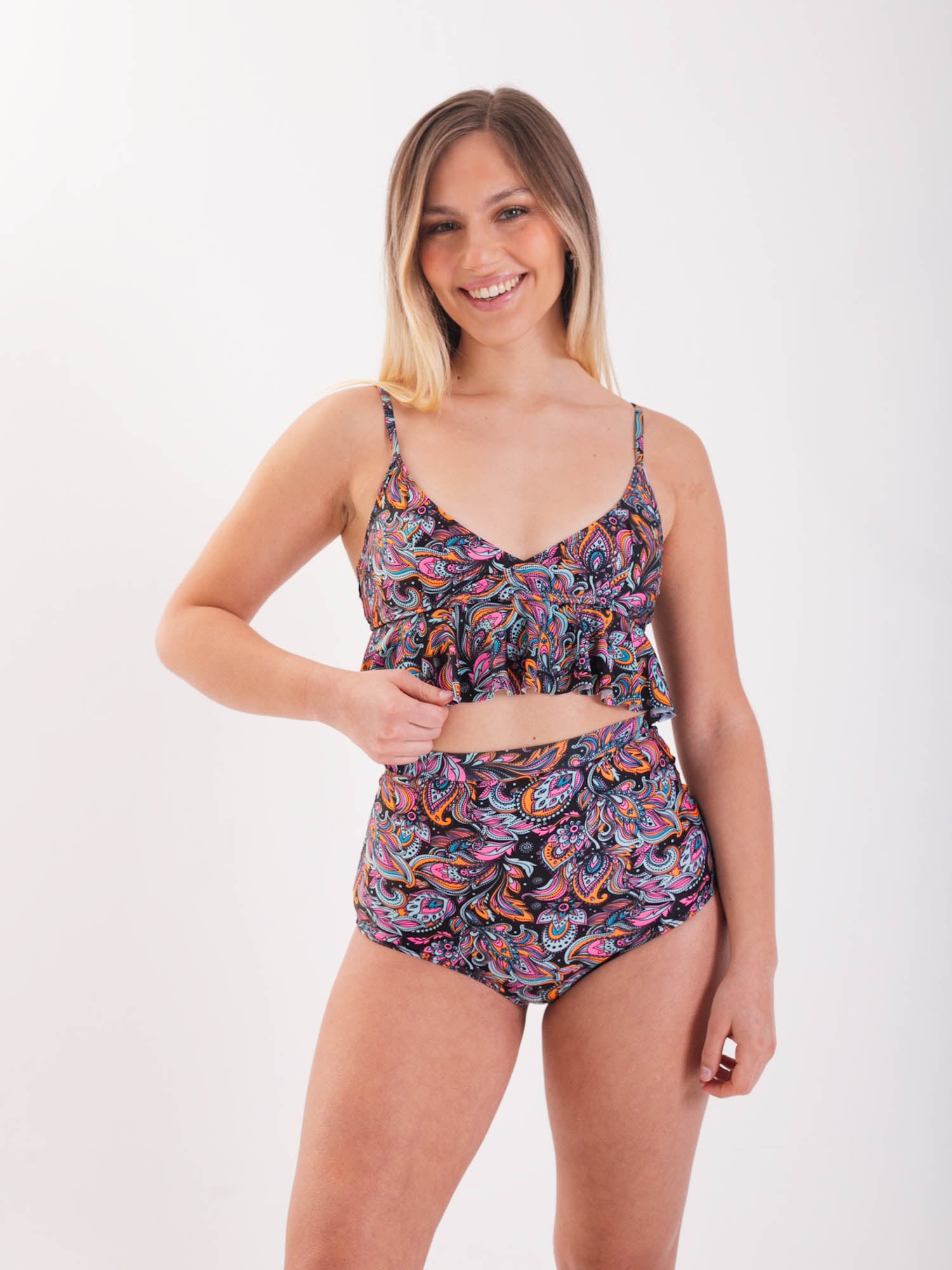 Daikiri Bikini Mujer Negro Estampado Triángulo Culote Protección UV 50+ Secundaria