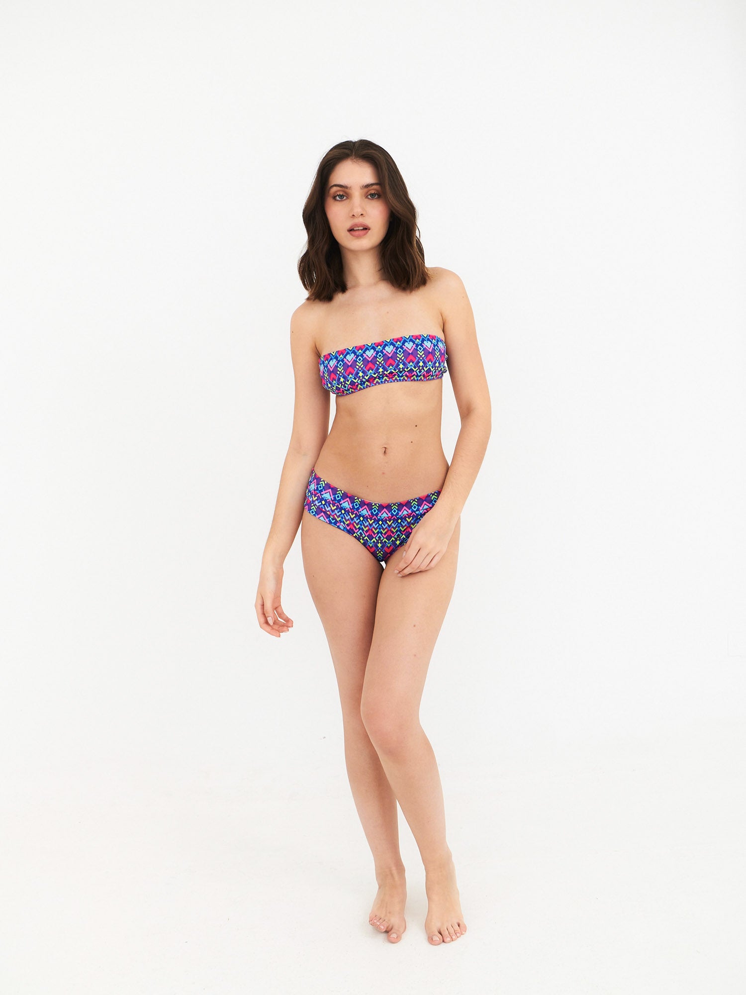 Bottom de Bikini Daikiri Mujer Calzón Sin Costuras Geométrico Azul Flúor Protección UV50+ General-Dos