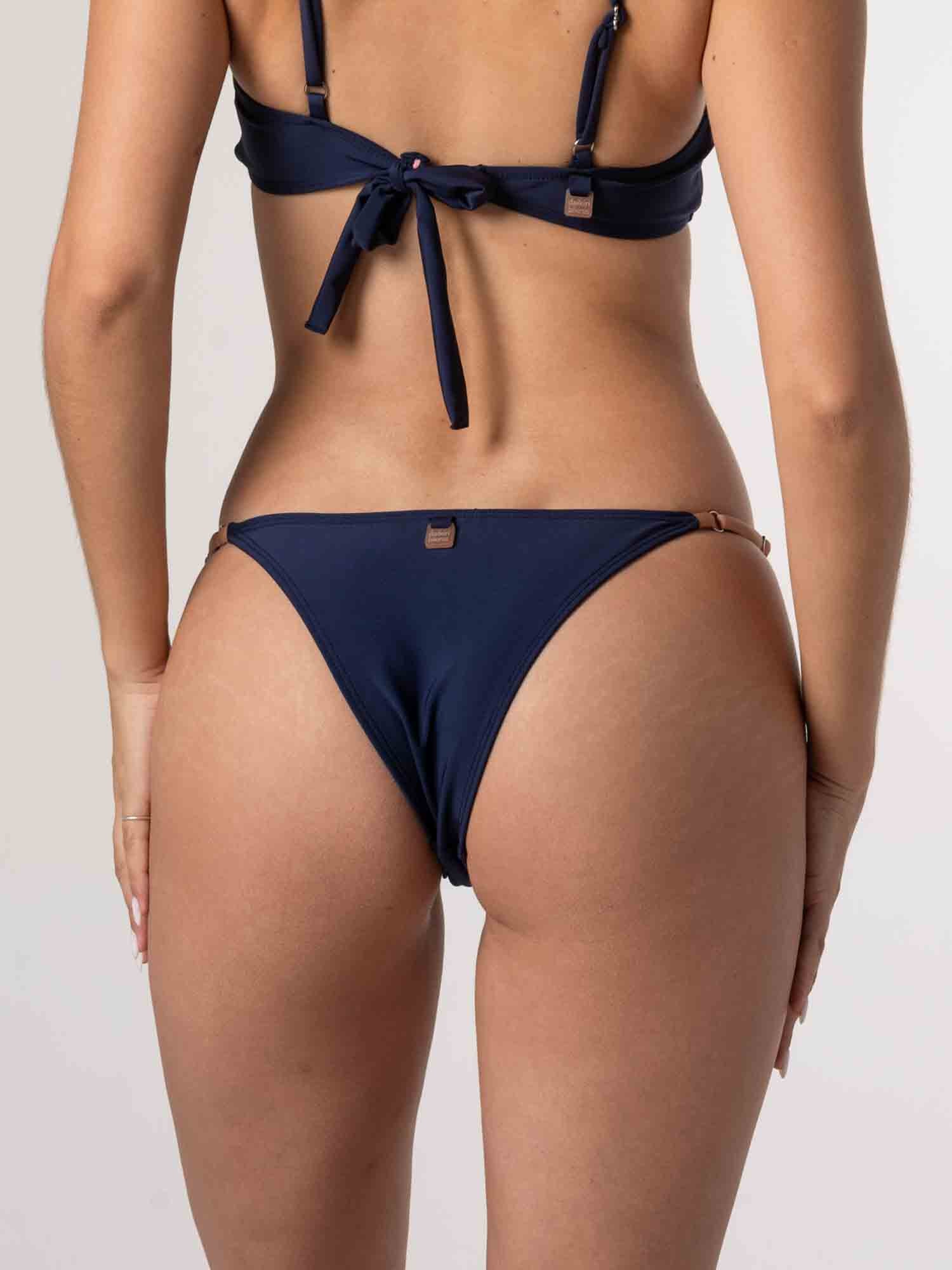 Bottom de Bikini Daikiri Mujer Calzón Regulable Cadera Azul Marino Café Protección UV50+ Cuarta