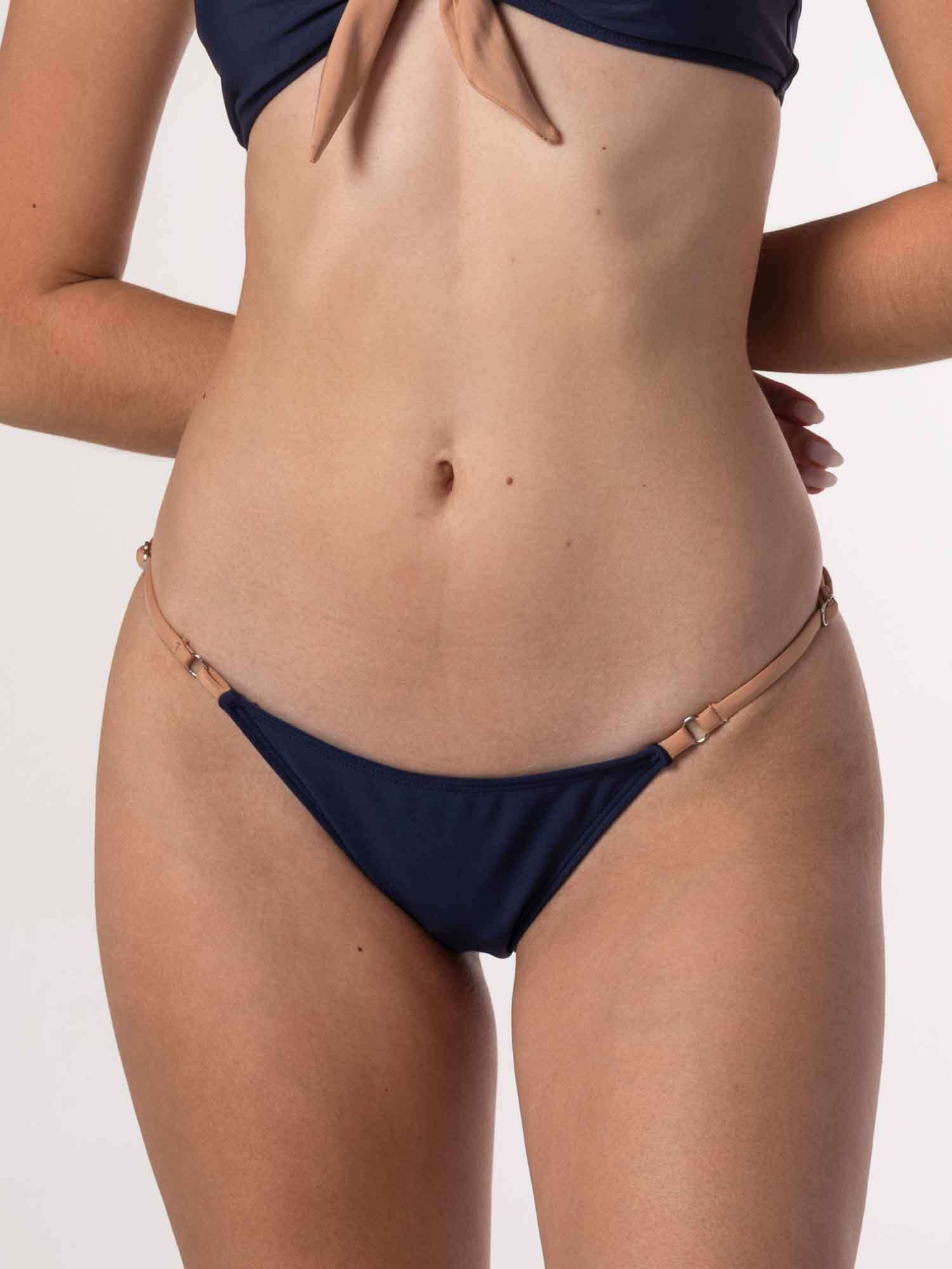 Bottom de Bikini Daikiri Mujer Calzón Regulable Cadera Azul Marino Café Protección UV50+ Principal