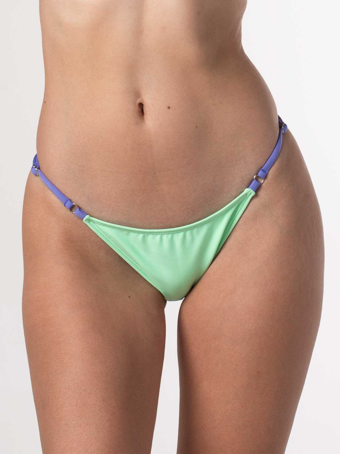 Bottom de Bikini Daikiri Mujer Calzón Regulable Cadera Verde Menta Violeta Azulado Protección UV50+ Delante