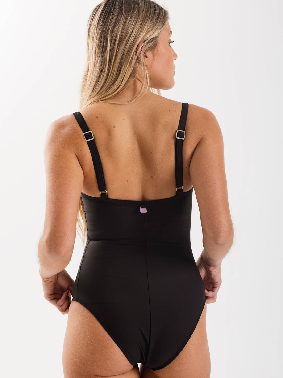 Traje de Baño Daikiri Mujer Escote Cuadrado Negro Protección UV50+ Tercera
