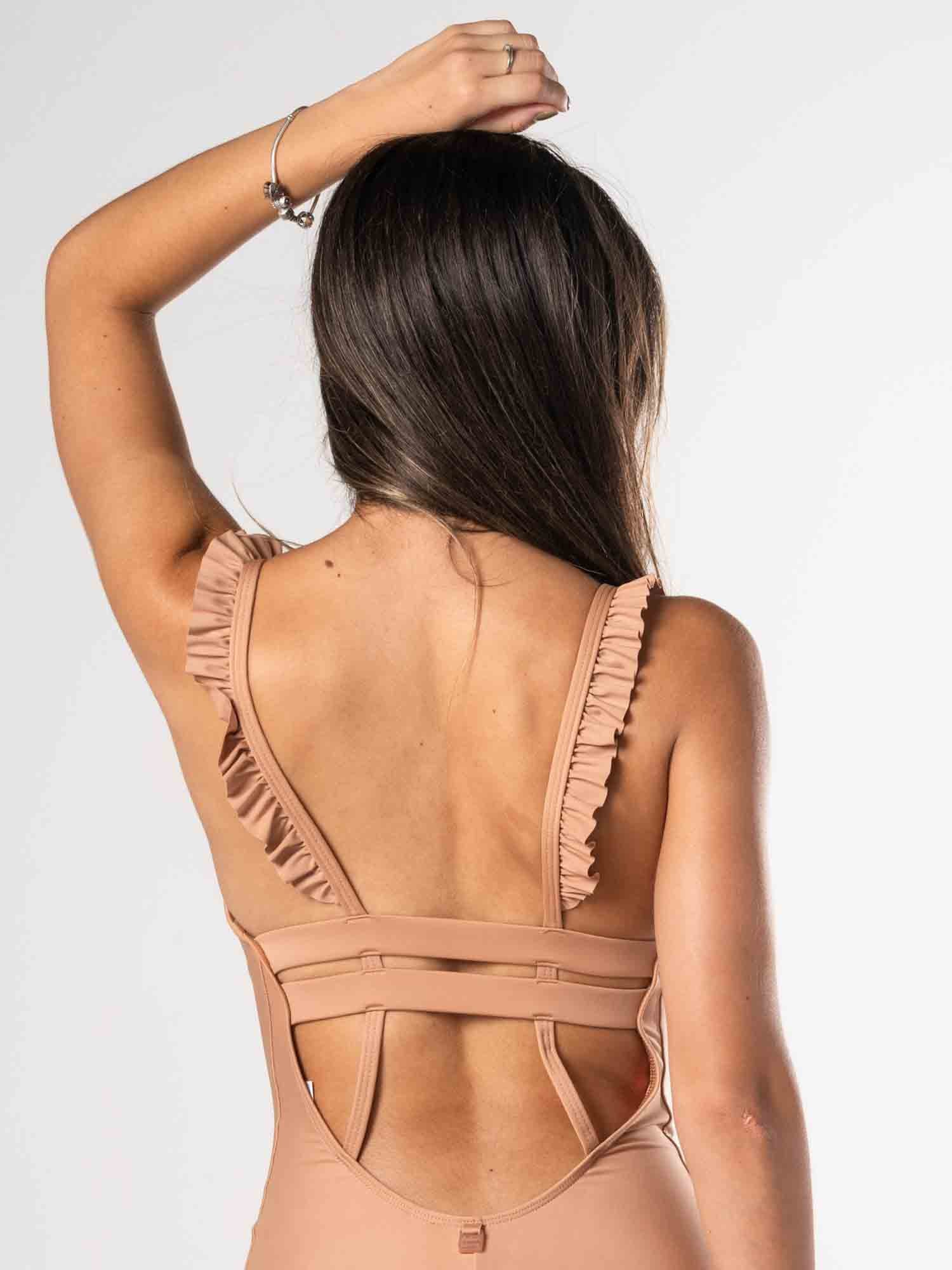 Traje de Baño Daikiri Mujer Vuelos Hombros Café Protección UV50+ General-Dos