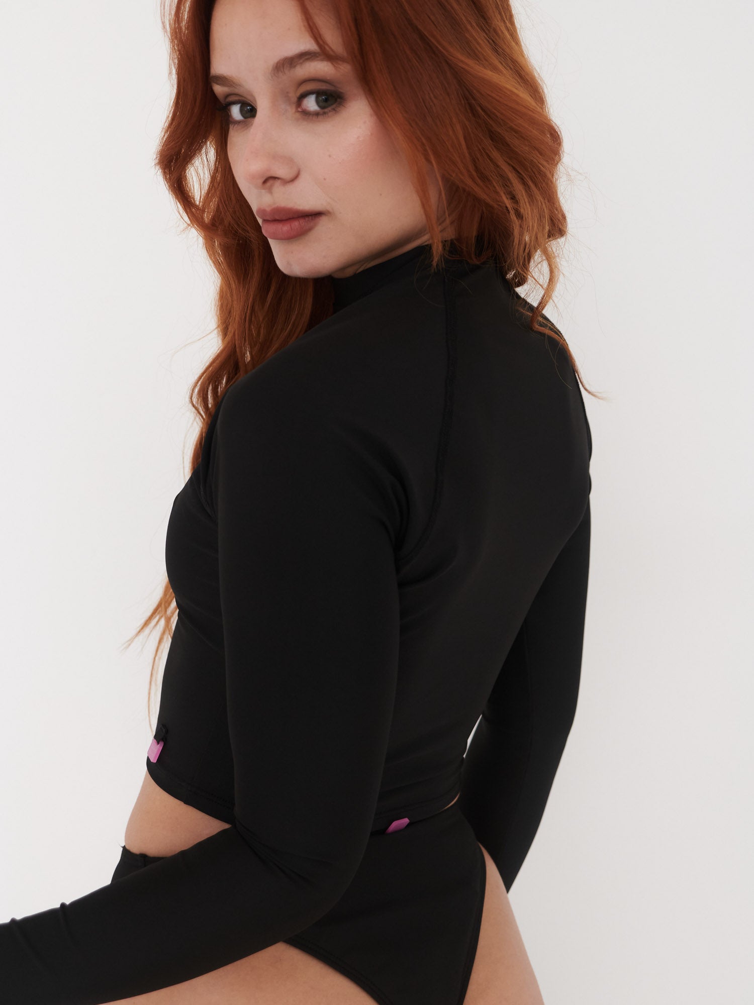 Polera Surf Daikiri Mujer Corta Manga Larga Negro Protección UV50+ Principal