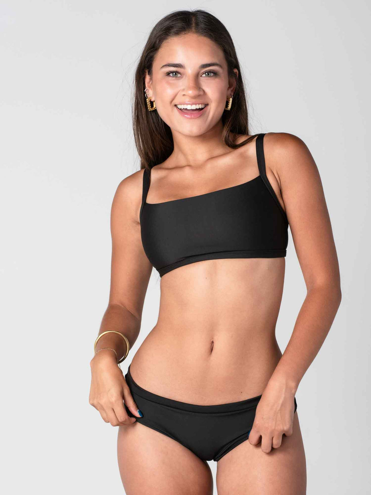 Top de Bikini Daikiri Mujer Escote Cuadrado Ajustable Negro Protección UV50+ General