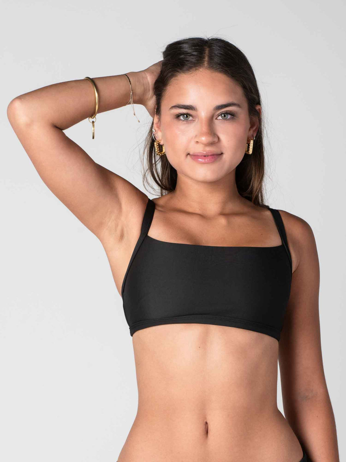 Top de Bikini Daikiri Mujer Escote Cuadrado Ajustable Negro Protección UV50+ Principal