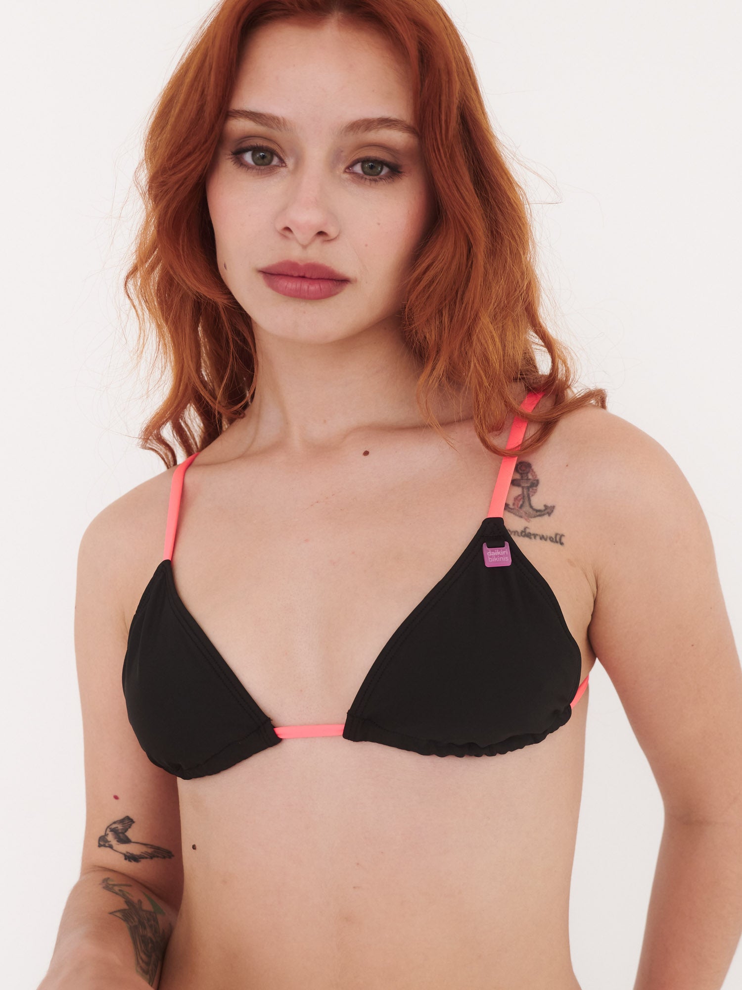 Top de Bikini Daikiri Mujer Triángulo Básico Negro Protección UV50+ Delante