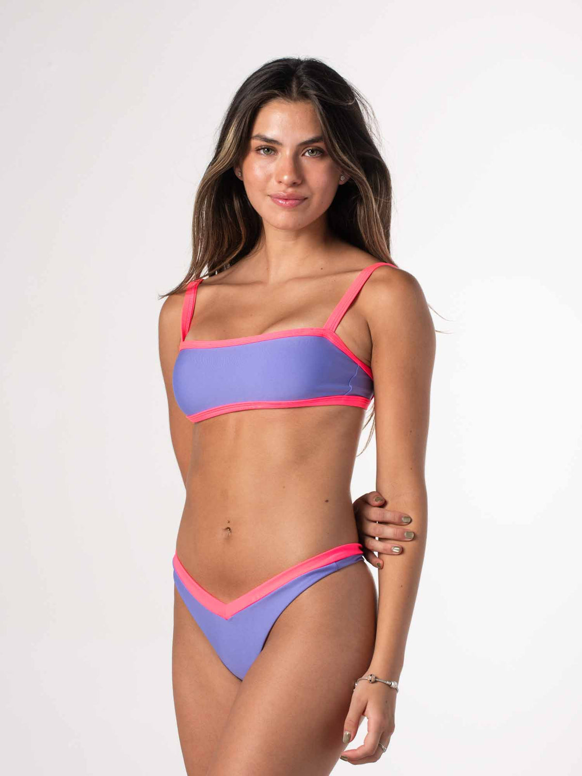 Top de Bikini Daikiri Mujer Tirante Ancho Violeta Azulado Rosado Fucsia Fluor Protección UV50+ General