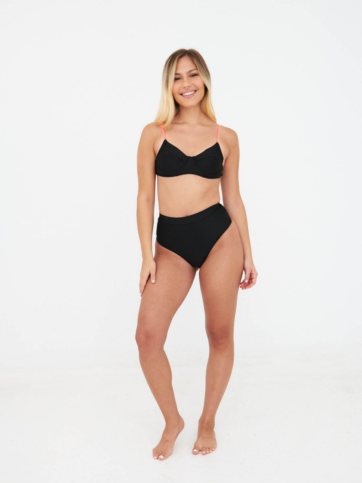 Top de Bikini Daikiri Mujer Horma Negro Protección UV50+ General-Dos
