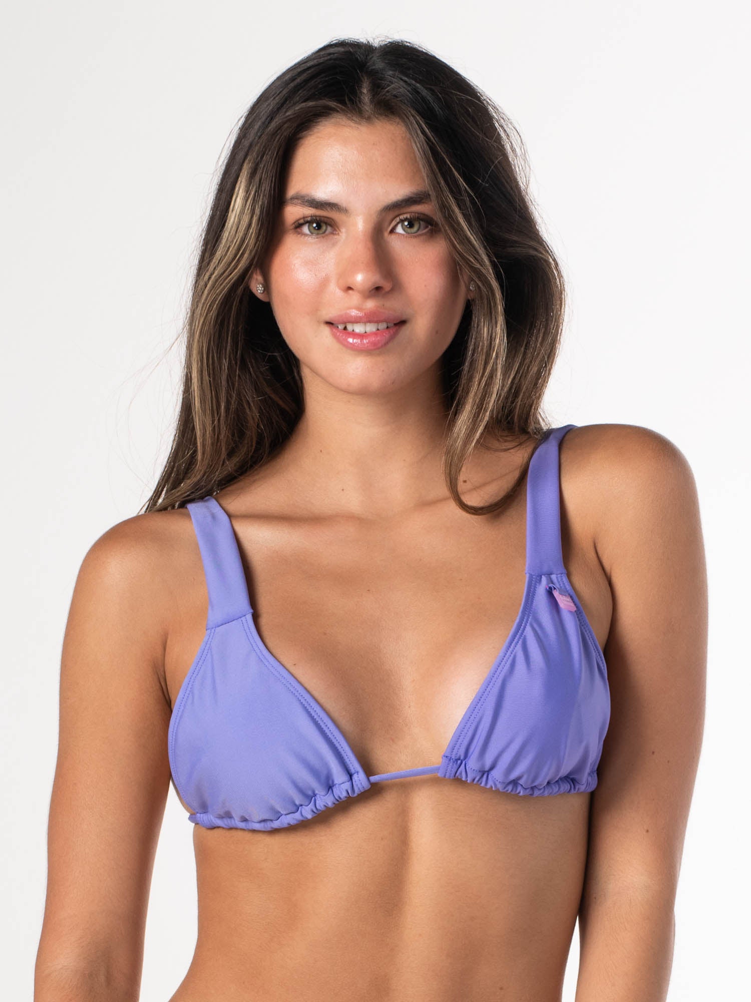 Top de Bikini Daikiri Mujer Triángulo Ancho Violeta Azulado Protección UV50+ Delante