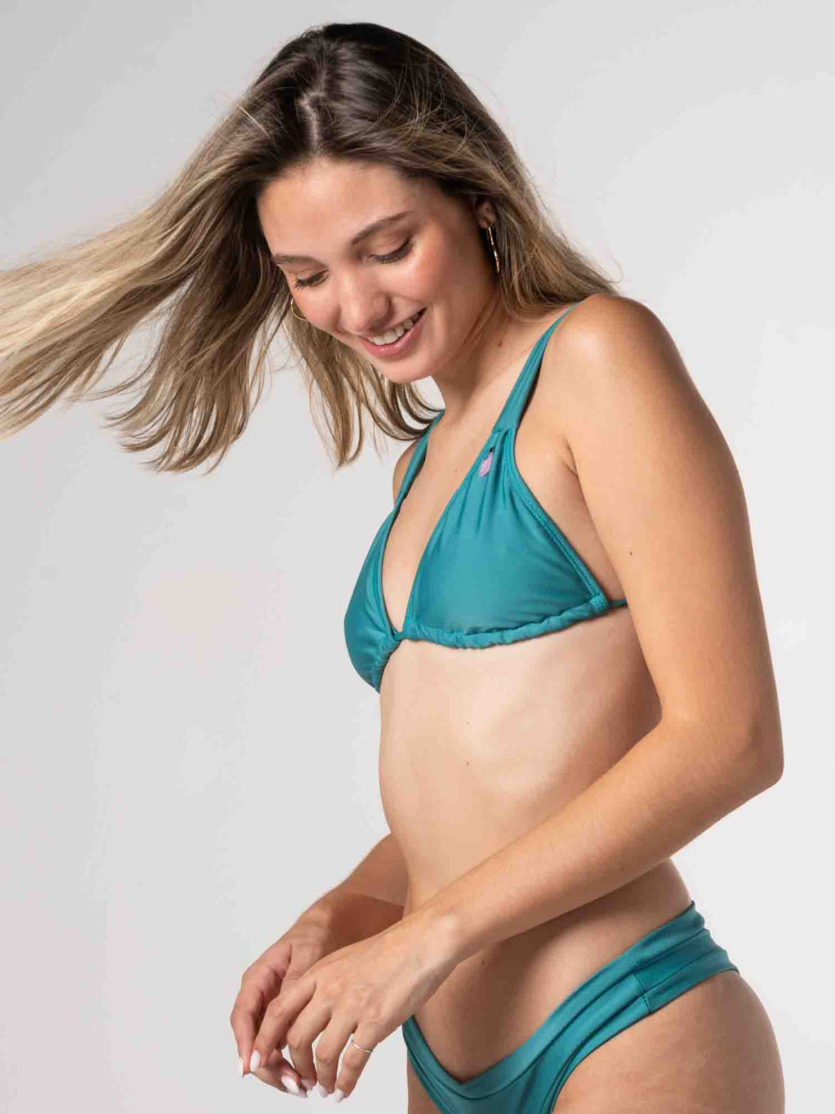 Top de Bikini Daikiri Mujer Triángulo Ancho Verde Oscuro Protección UV50+ Secundaria