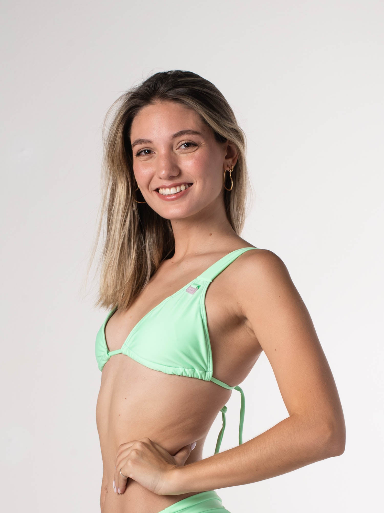 Top de Bikini Daikiri Mujer Triángulo Ancho Verde Menta Protección UV50+ Tercera