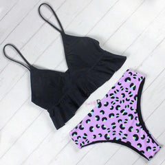 Bikini Animal Print Reversible Volados - Daikiri