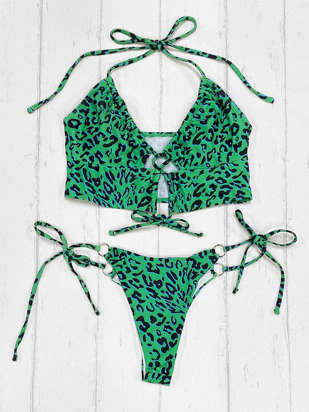 Bikini Animal Print Green