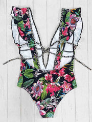 Entero Volados Animal Print Flowers