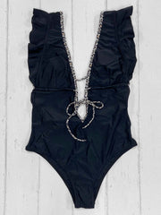 Entero Volados Animal Print Black