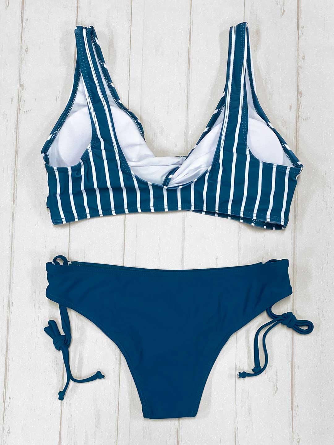 Bikini Cruzado Cordones Verde